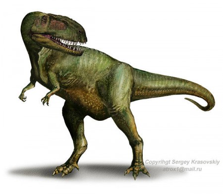 Mapusaurus v překladu zemský ještěr.Byl to masožravec.Měřil okolo12,5m.Vážil 3-5t.6il ve svrchní křídě v dnešní Argentině.Lovil ve smečkách a poznáte ho dík svému výraznému zbarvení